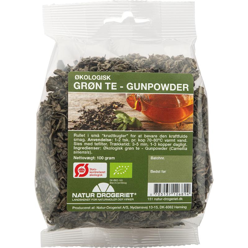有机火药绿茶 100克-Grøn te 100 g Gunpowder Øko