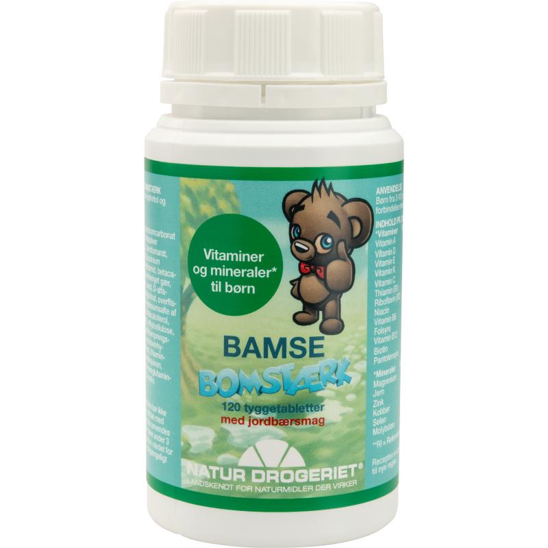 儿童咀嚼片 草莓味 120粒-Bamse vit.m/jordbærsmag 120stk