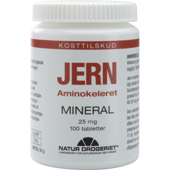 铁剂 100粒-Minerals Jern tablet 100 stk 