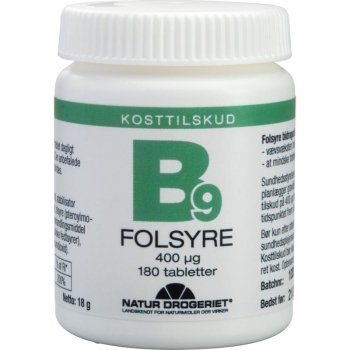 维他命B9 叶酸 180粒- B9  Folsyre 180 stk  