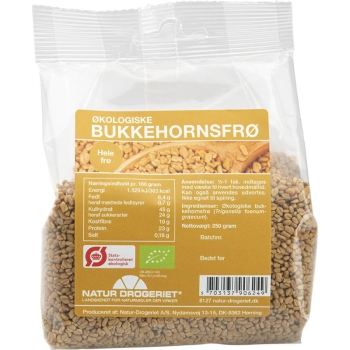 有机胡芦巴籽 250克-Økologiske Bukkehornsfrø, hele, 250 g