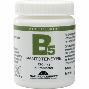 维他命B5 泛酸片 50粒-Pantotensyre tabl 50 stk